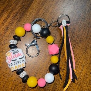 Colorful Beaded Keychain with Tassel